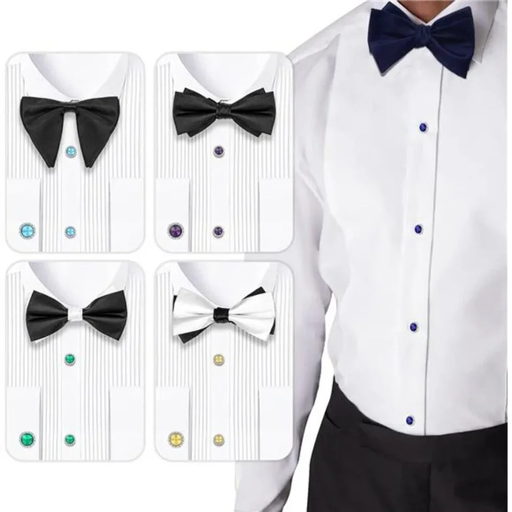 Men's Birthstone Tuxedo Studs and Cufflinks Set
